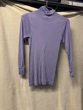 Women's Long Sleeve Turtleneck Top in Lavender